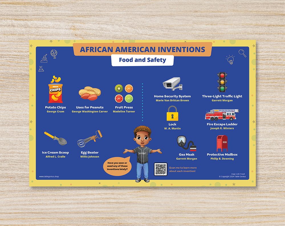 Food & Safety Placemat African American Inventors